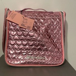 Juicy Couture Metallic Pink Travel Cosmetic Bag